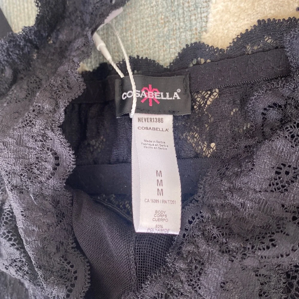 Cosabella Plungie Longline Bralette Black Women’s SZ Medium - Picture 8 of 10